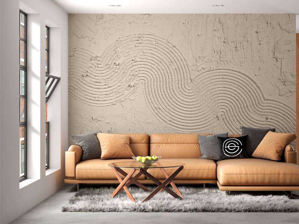 Zen Garden Textur in Leinen