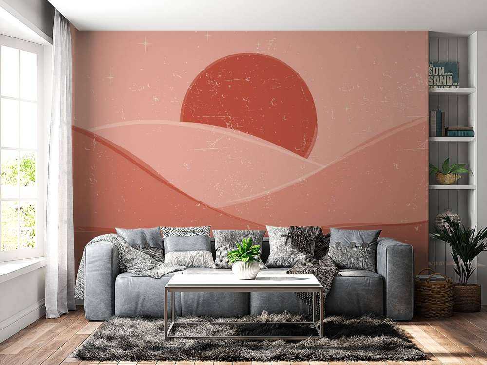 Rote Wellen vor der Sonne