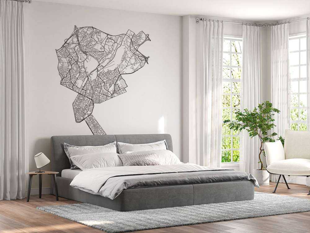 Karte von Brussel, weiß