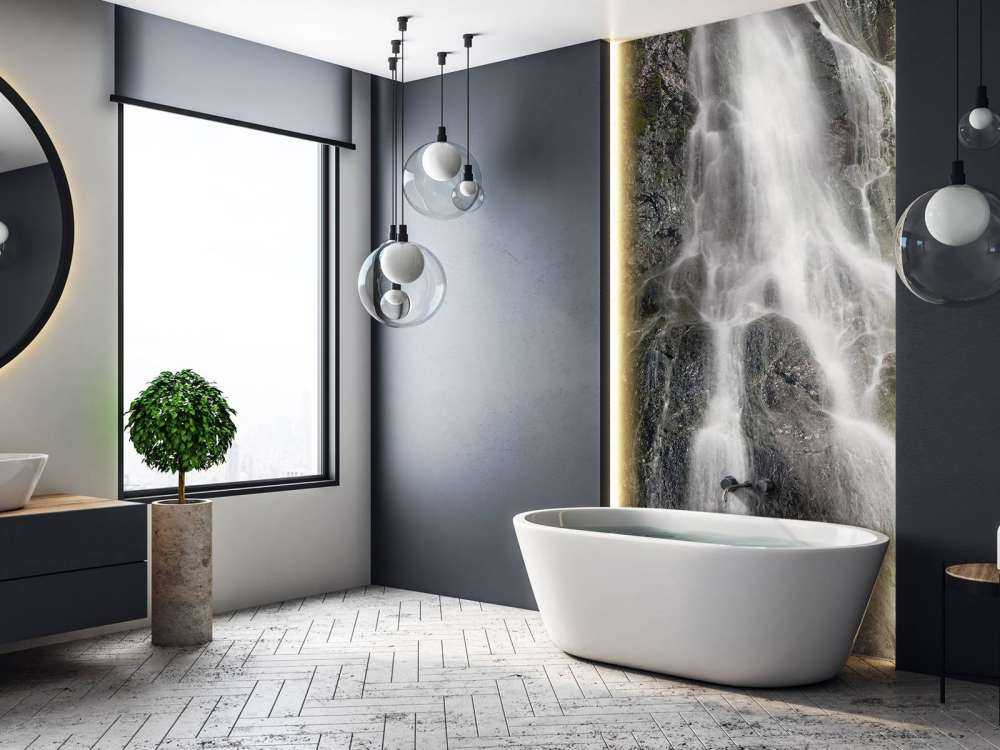 Wasserfall auf Felsen 