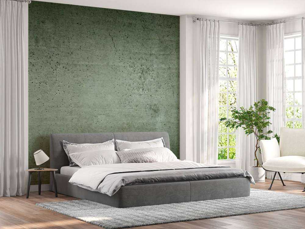 Grüne Betonwand