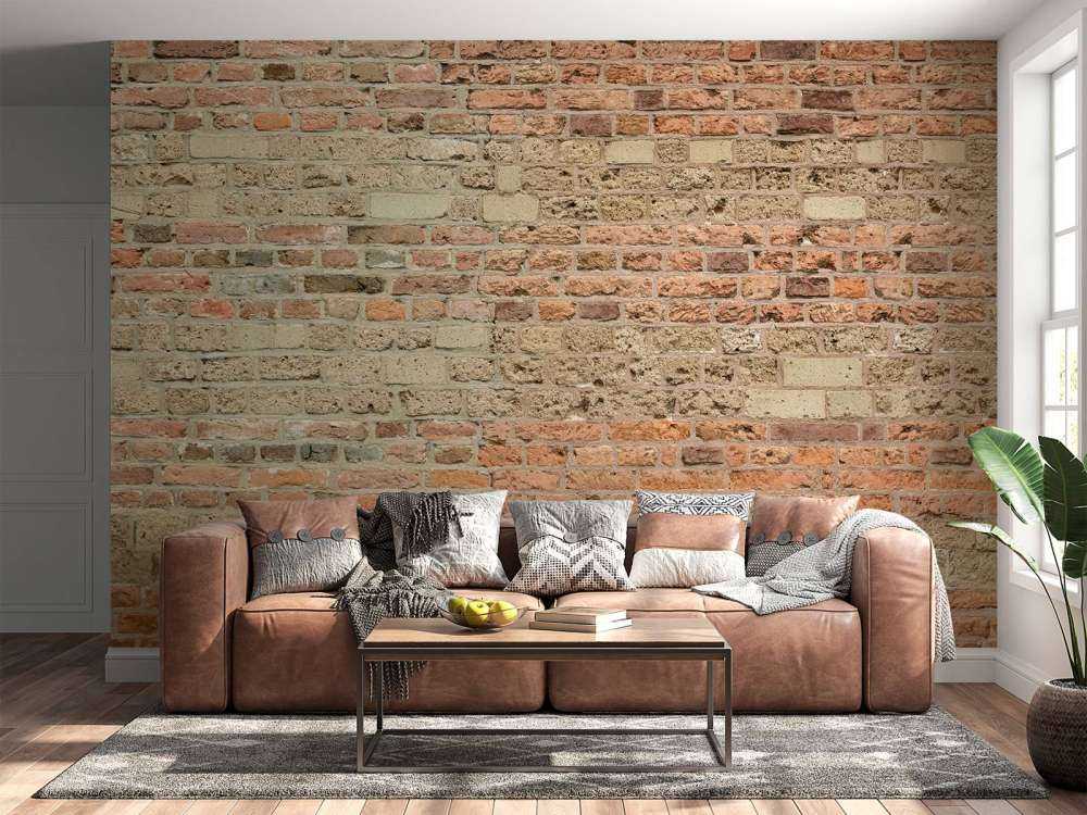 Mauer mit verschiedenen Ziegeln