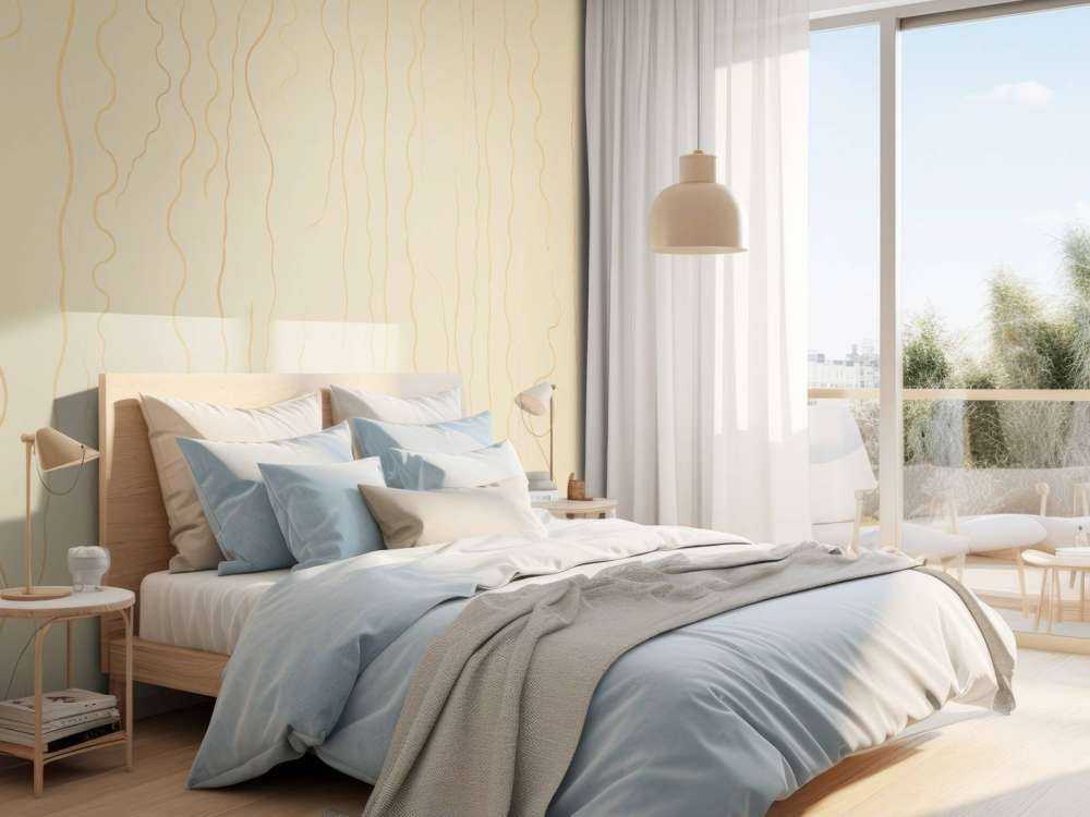 Lignes organiques herbe beige II