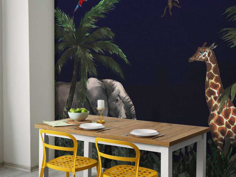 Dschungeltiere bei Nacht