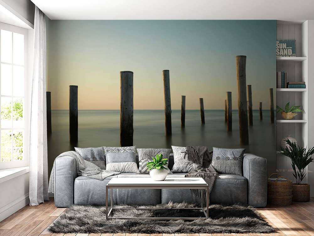 Holz-Strandpfosten
