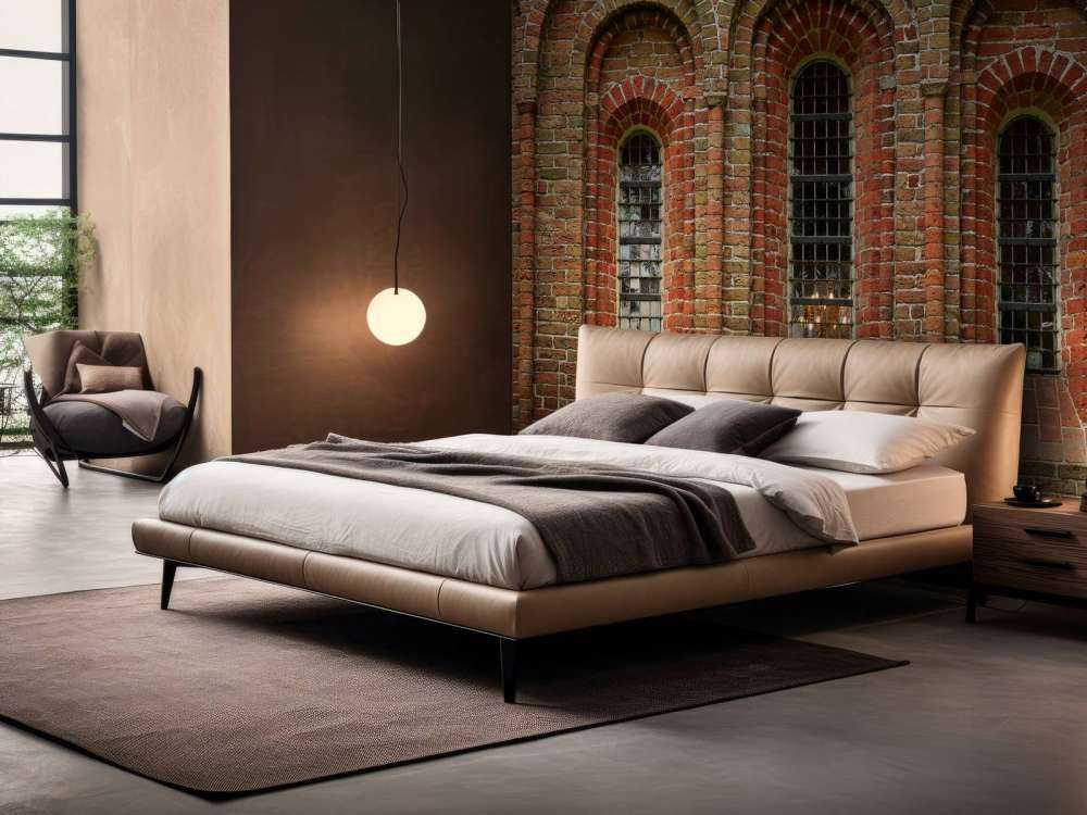 Backsteinmauer mit Bögen und Fenstern