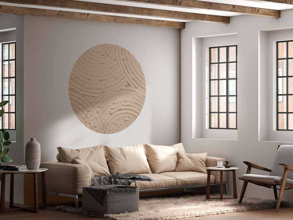 Zen Kreise grobe Struktur in taupe