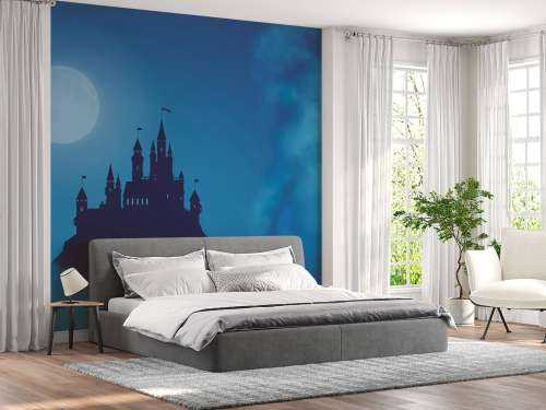 Schloss mit Mondlicht