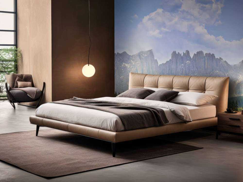 Berge mit Bäumen und Wolken