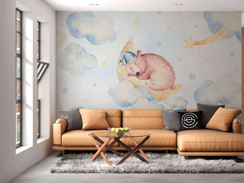 Schlafender Bär in den Wolken