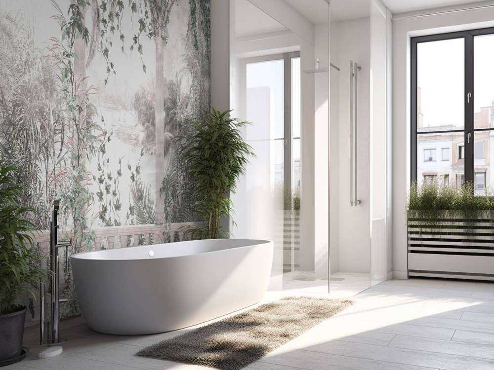 Tropische Bäume und Blätter