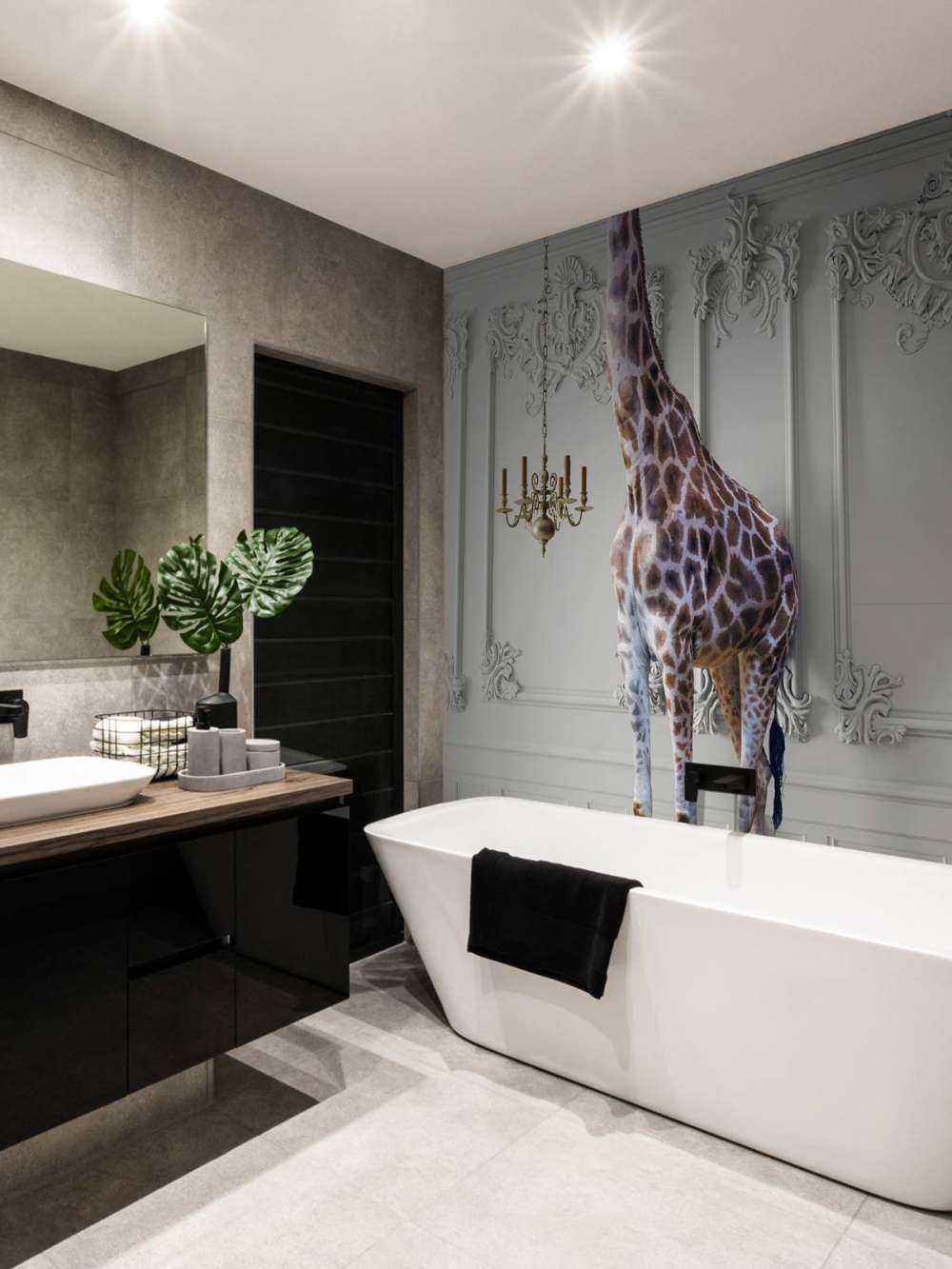 Giraffe mit Kerzenständer