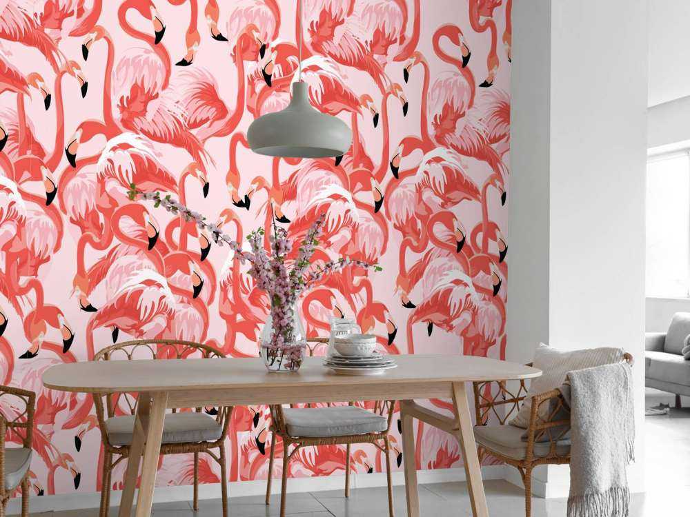 Exotische Flamingos