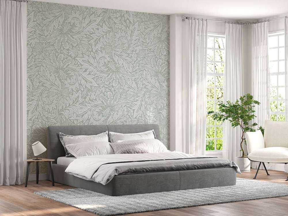 Morris Florals & Leaves - salbeigrün