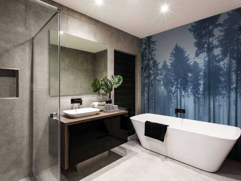 Die neblige Landschaft