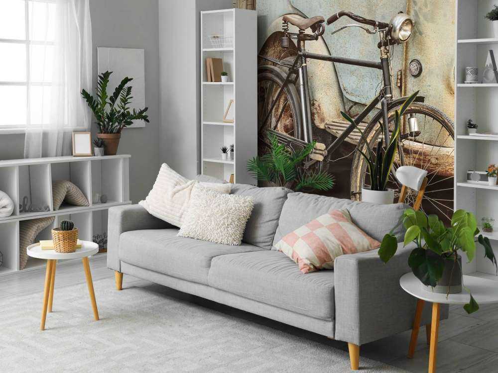 Retro altes Fahrrad mit LKW