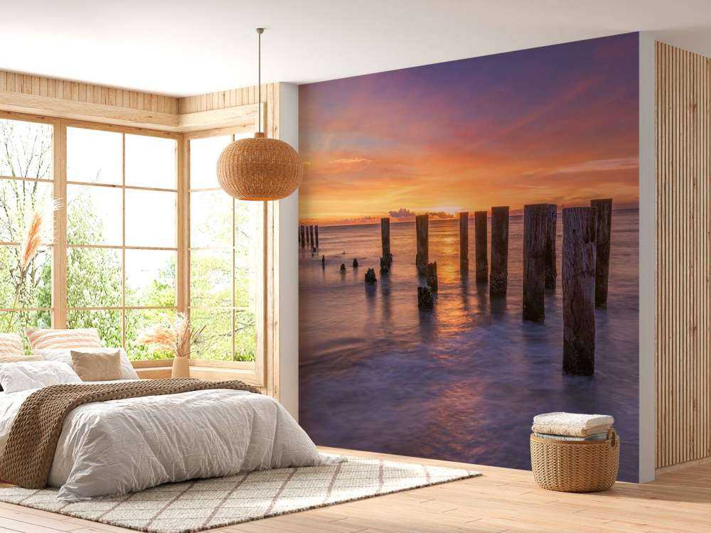 Orange lila Meer