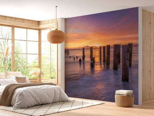 Orange lila Meer