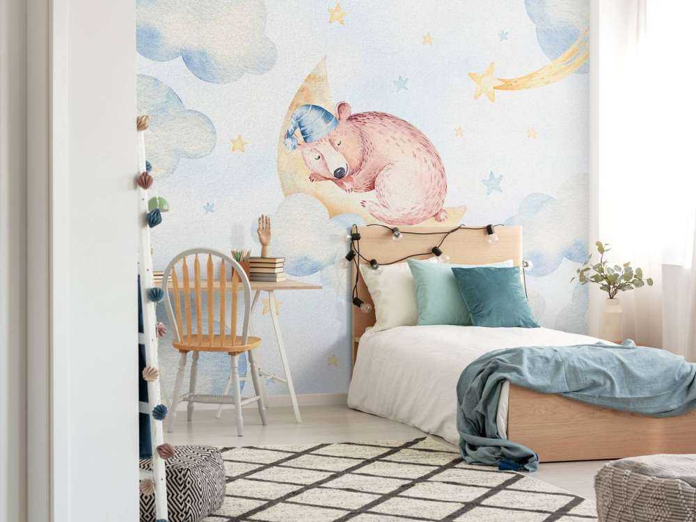 Schlafender Bär in den Wolken