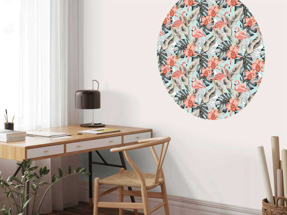 Tropischer rosa Flamingo