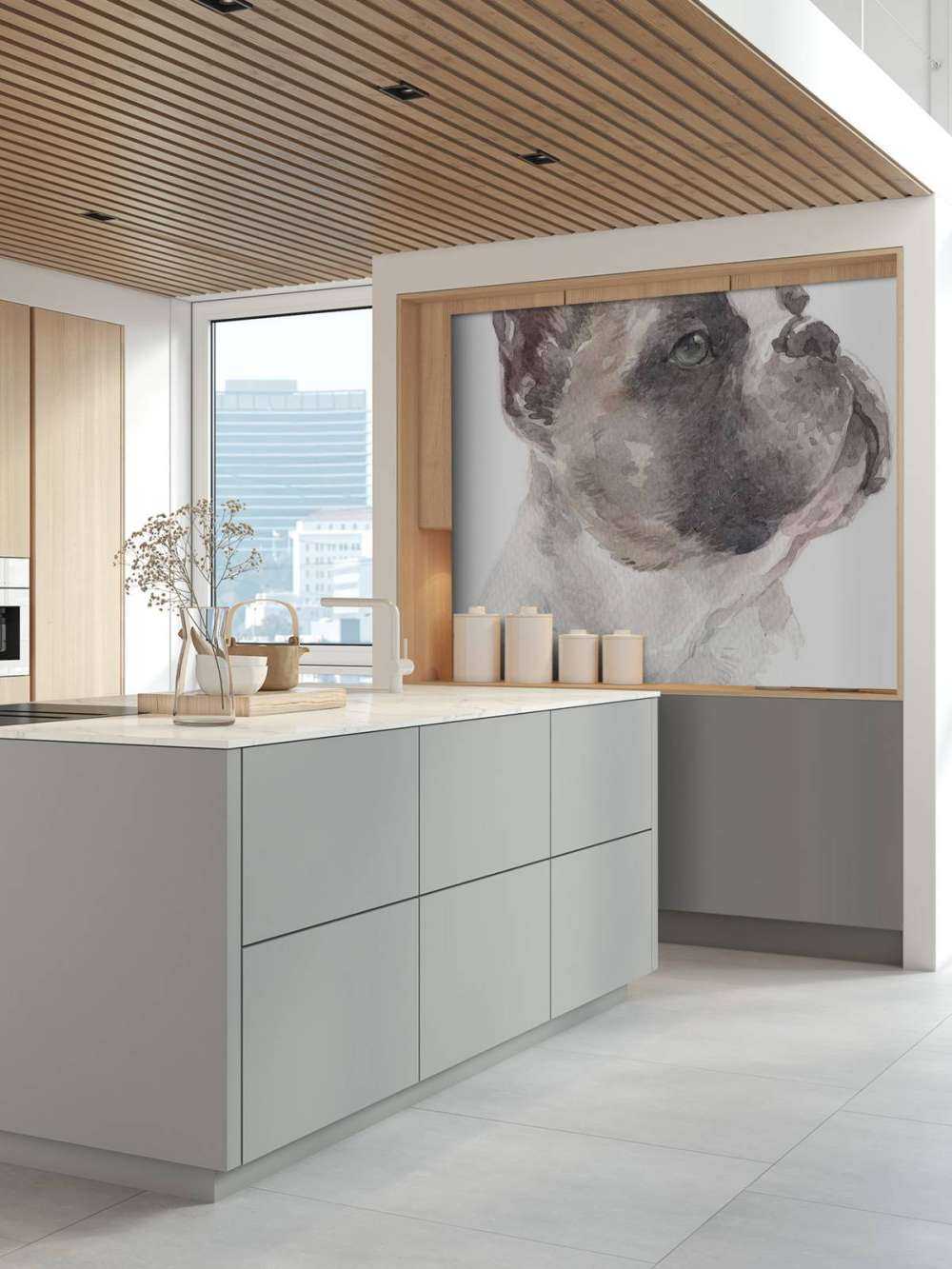 Aquarell Französische Bulldogge