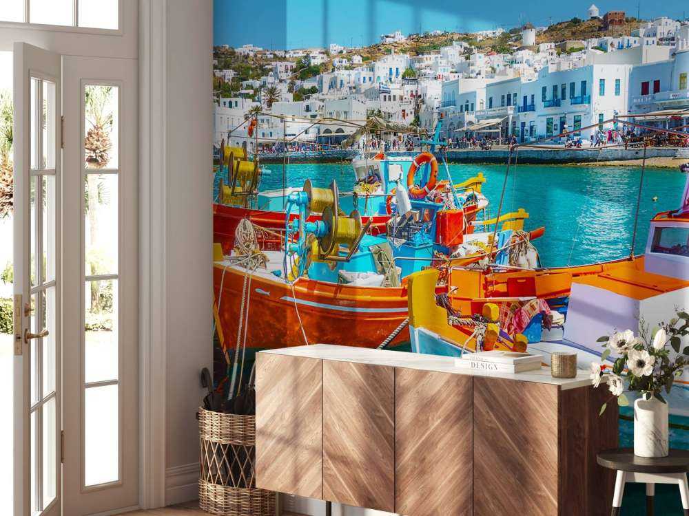 Farbige Boote
