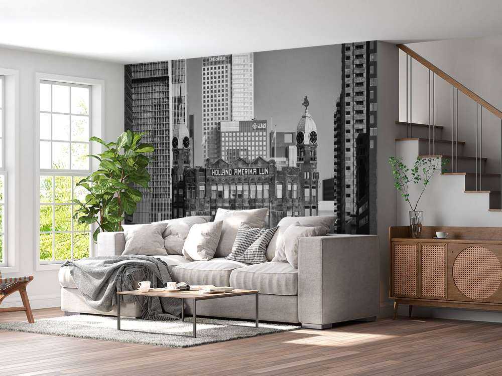 Hotel New York in schwarz-weiß Rotterdam 