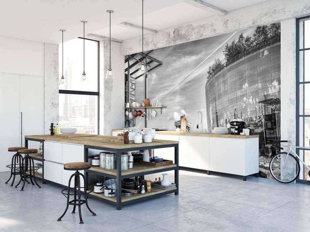 Das Museumsdepot in Rotterdam in schwarz-weiß 