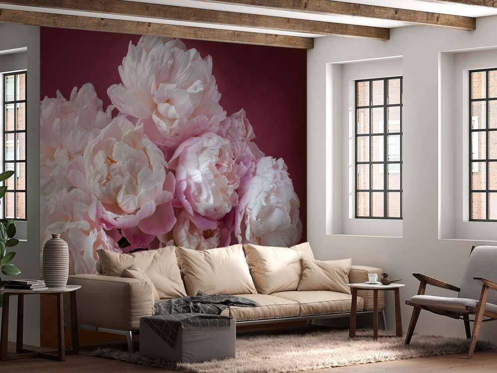 Strauß rosa Pfingstrosen