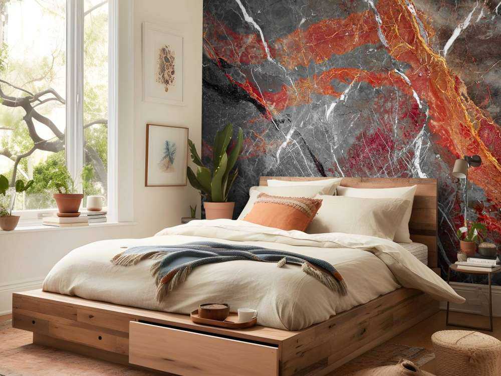 Marmor mit roten Adern