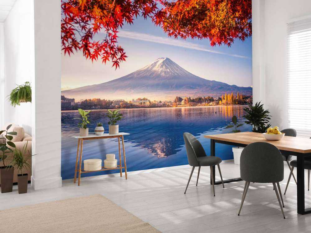 Der Berg Fuji im Herbst