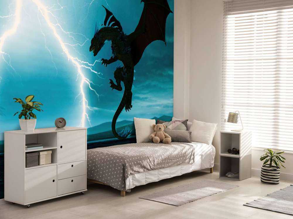 Drache bei Gewitter