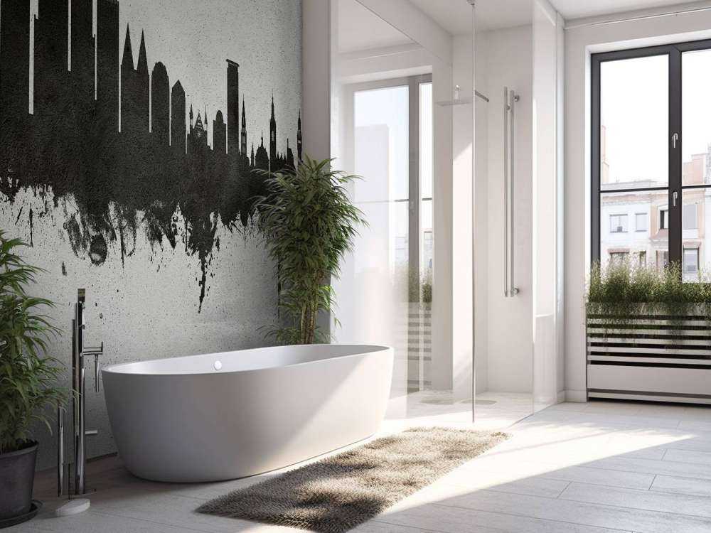 Aquarell-Skyline, Den Haag