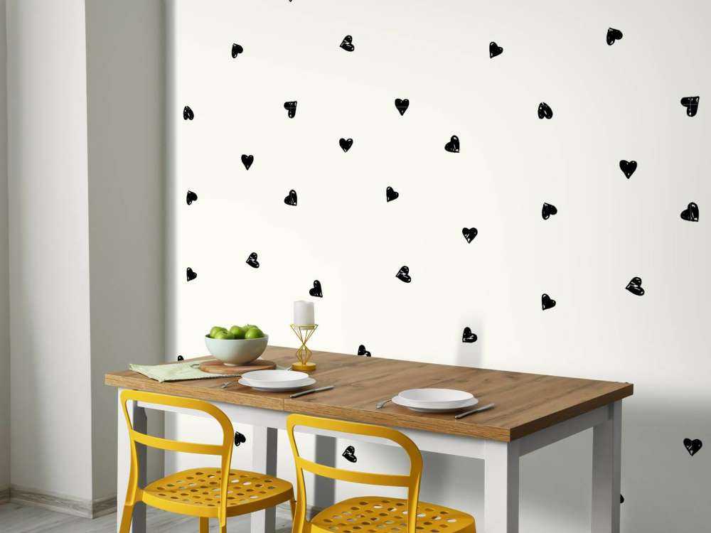 Kleine schwarze Herzen