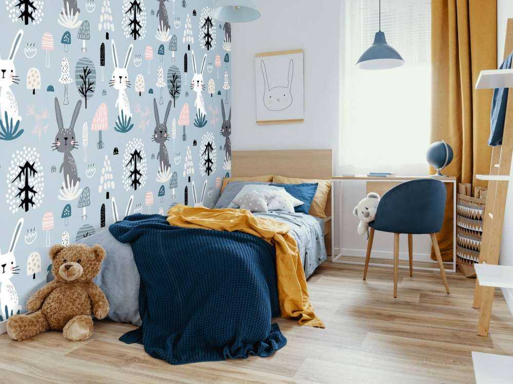 Muster Kaninchen blau