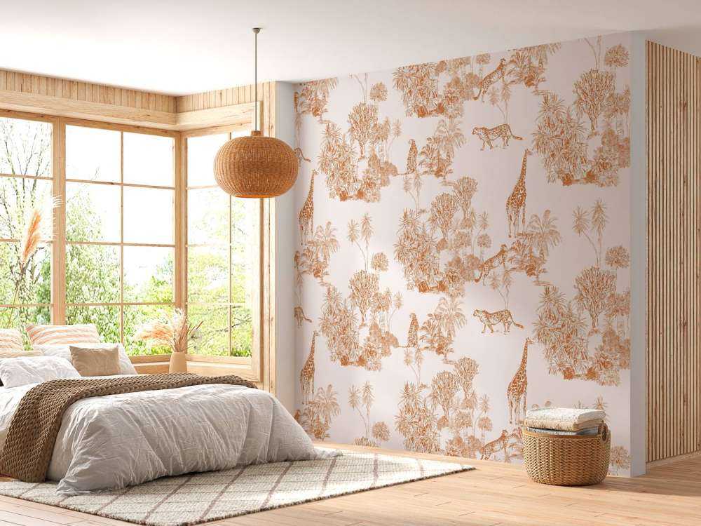 Geparden und Giraffe