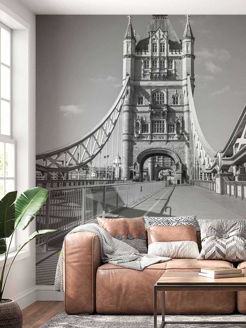 Gelbe Schirme auf der Tower Bridge