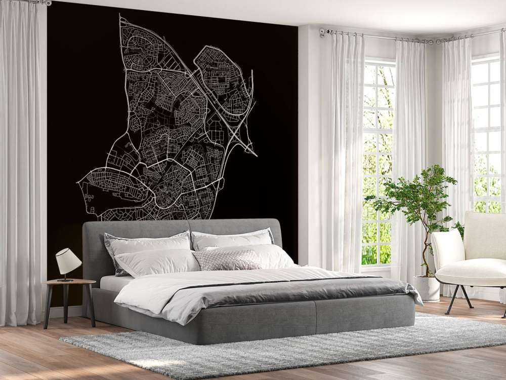 Karte von Amersfoort, schwarz