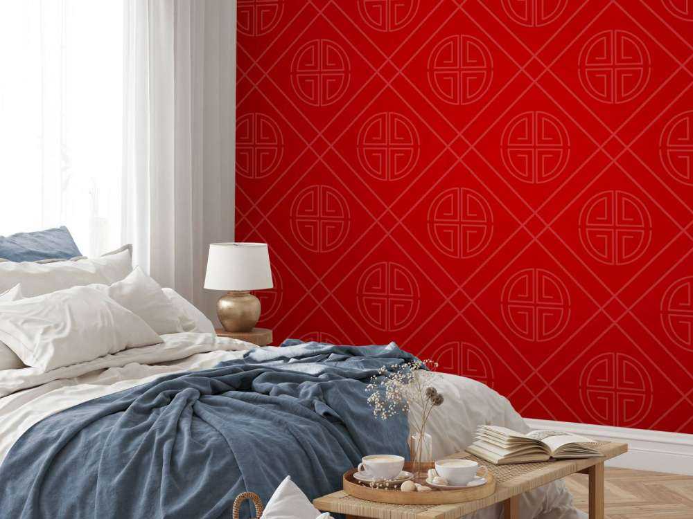Rotes chinesisches Muster