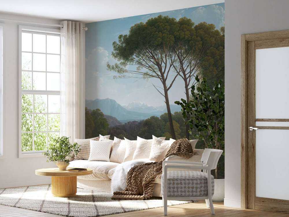 Italienische Landschaft mit Kiefern