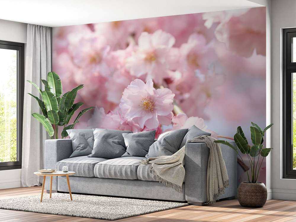 Nahaufnahme rosa Blüten