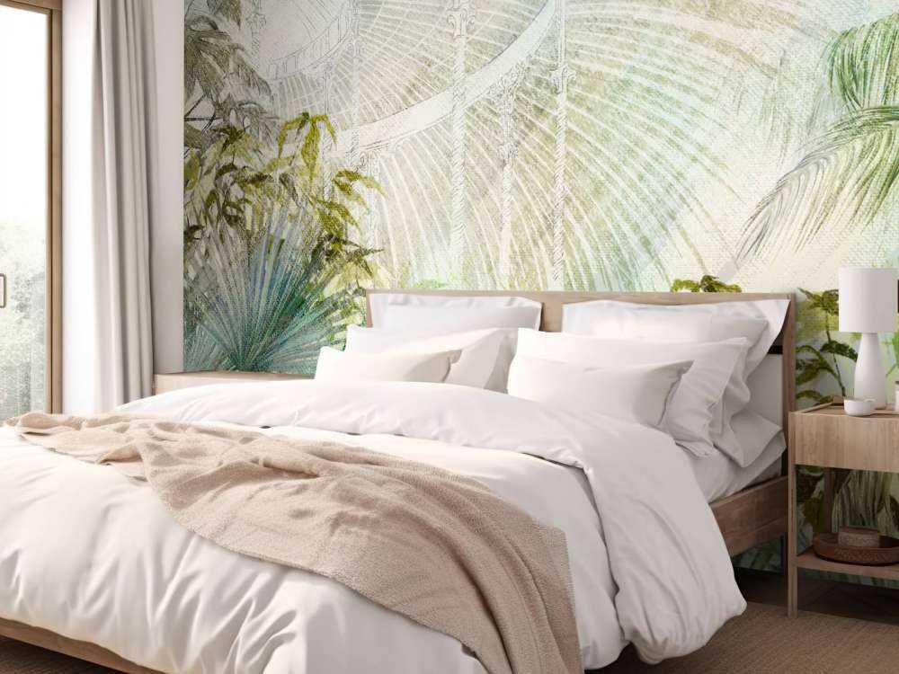 Gewächshaus mit tropischen Pflanzen