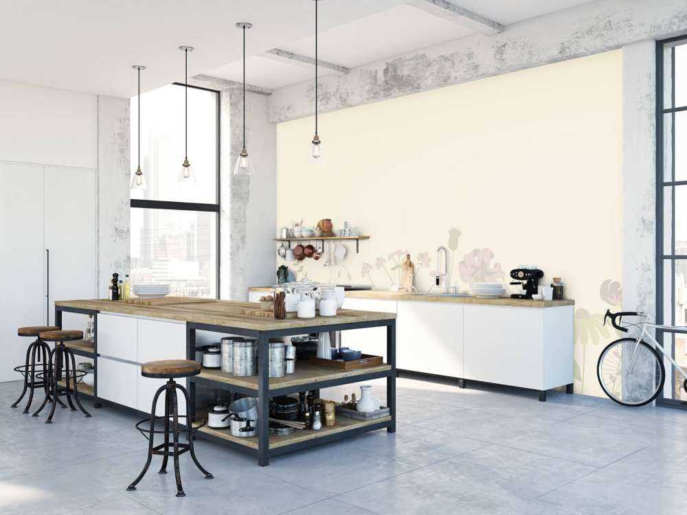 Blumenfeld beige und altrosa
