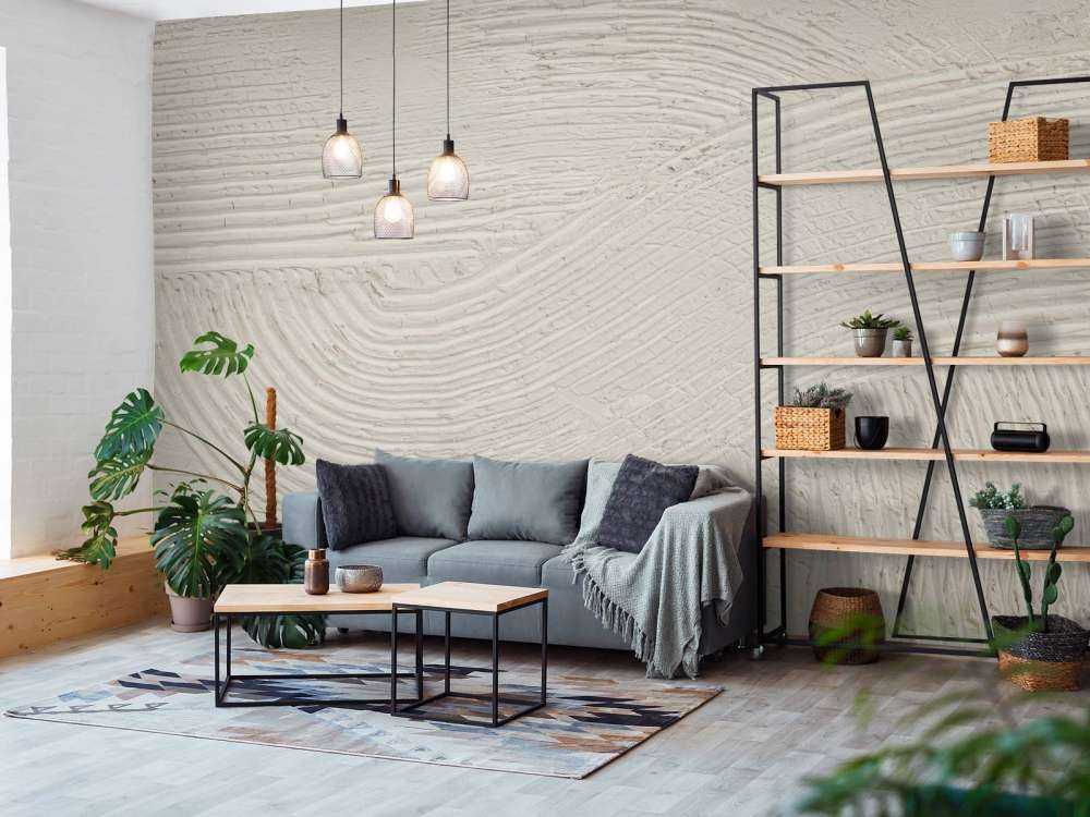 Strukturierte Linien in Off-White