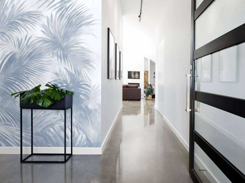 Palm Extravaganza Blau