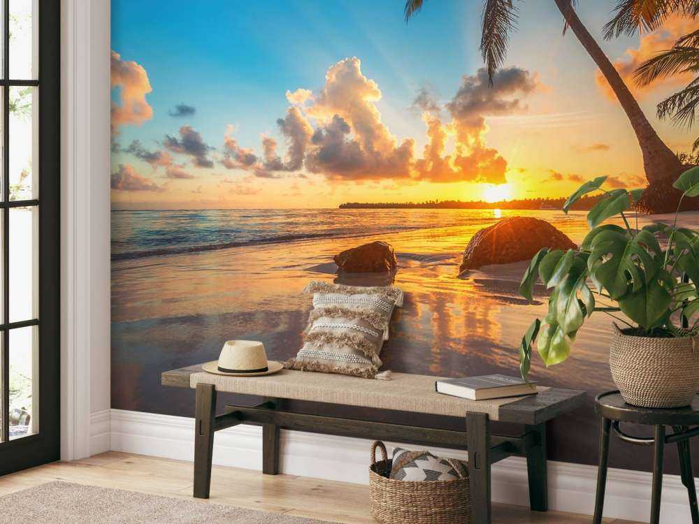 Palmen bei Sonnenuntergang