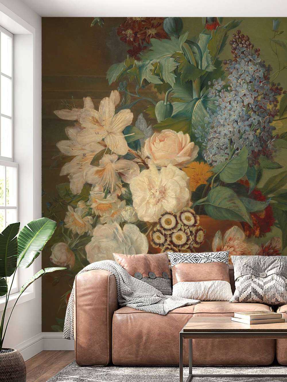 Blumen in einer Terrakotta-Vase