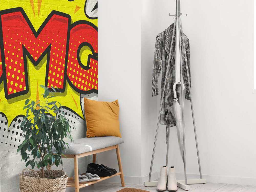 Farbiges Graffiti an der Wand