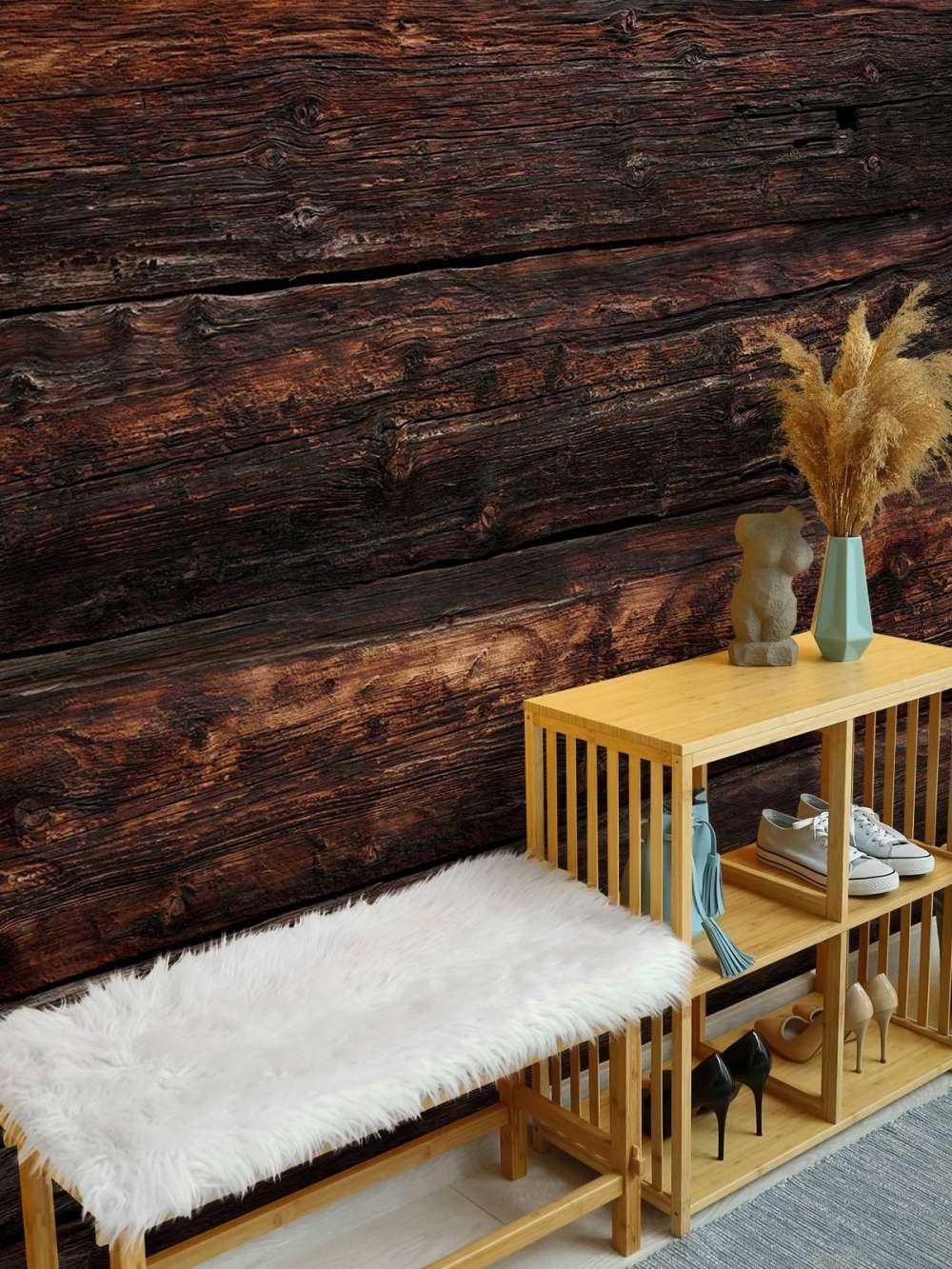 Verbranntes altes Holz