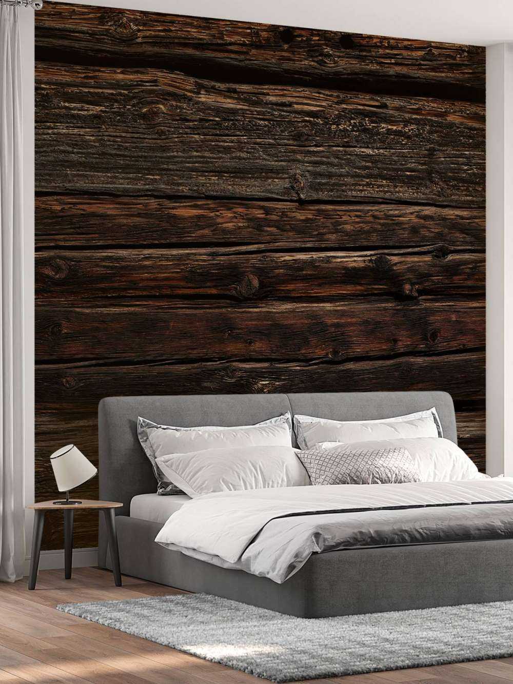 Dunkles altes horizontales Holz